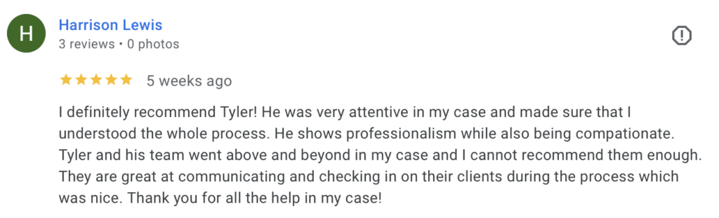 Client testimonial